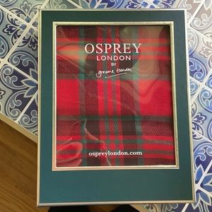 Never worn Osprey London Graeme Collection plaid scarf/wrap, with original box.